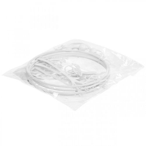 Floristik24 Bird deco langų dekoravimo spyruoklė, metalinė balta Ø12cm 4vnt