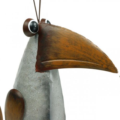 Floristik24 Dekoratyvinė figūrėlė, metalinis paukštis, varnas, metalinė puošmena 43cm
