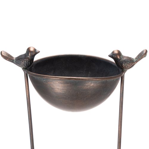 Dekoratyvinė paukščių vonelė, gėlių dubuo su grotelėmis, nostalgiškos išvaizdos, stilingas sodo akcentas, 75 cm