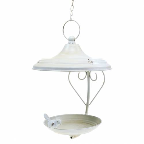 Floristik24 Paukščių lesyklėlė metaliniam kremui pakabinti, grotelės Ø21cm H27cm