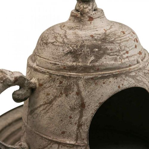 Dekoratyvinis paukščių namelis vintažinis dekoratyvinis metalinis ąsotis skirtas pakabinti H51cm