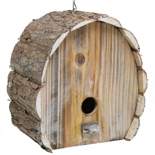daiktų Dekoratyvinė lizdinė dėžė paukščių namas medinis sodo dekoras Natūralus baltas skalbtas H22cm P21cm