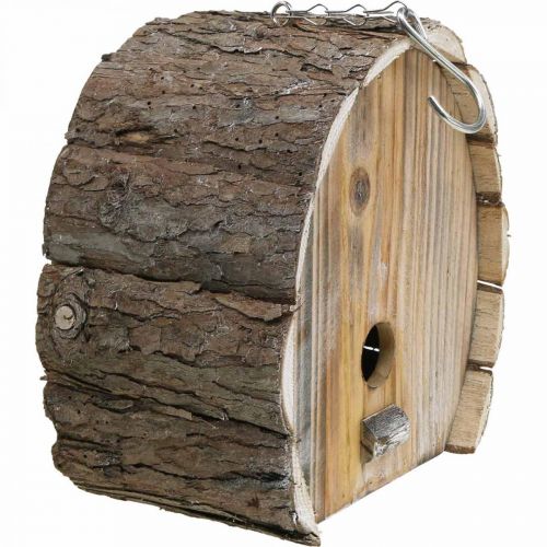 daiktų Dekoratyvinė lizdinė dėžė paukščių namas medinis sodo dekoras Natūralus baltas skalbtas H22cm P21cm