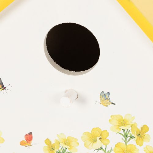 daiktų Dekoratyvinis paukščių namelis su gėlių raštu, skirtas naudoti viduje ir balkone, 21 cm