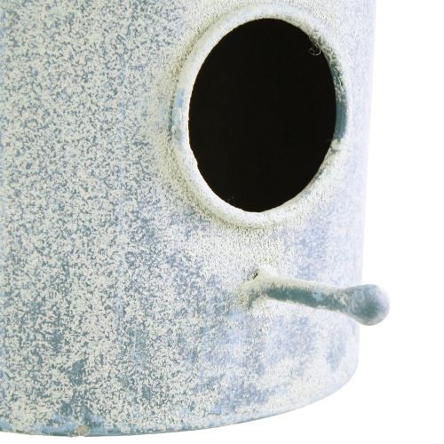 daiktų Paukščių namelis, skirtas pakabinti metalinį baltos mėlynos spalvos Ø15cm H21cm