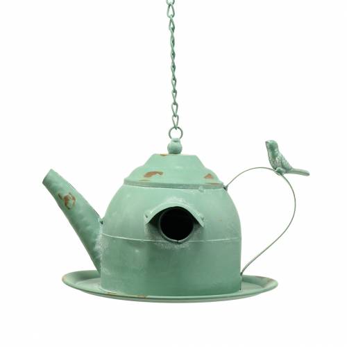 Floristik24 Birdhouse arbatinukas skirtas pakabinti mėtų žaliai H15cm