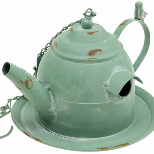 Floristik24 Birdhouse arbatinukas skirtas pakabinti mėtų žaliai H15cm