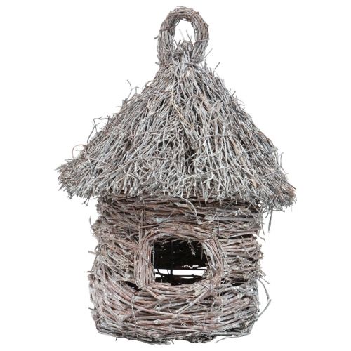 Floristik24 Dekoratyvinis paukščių namelis medinis metalinis dekoratyvinis namelis medyje Ø17cm H26cm