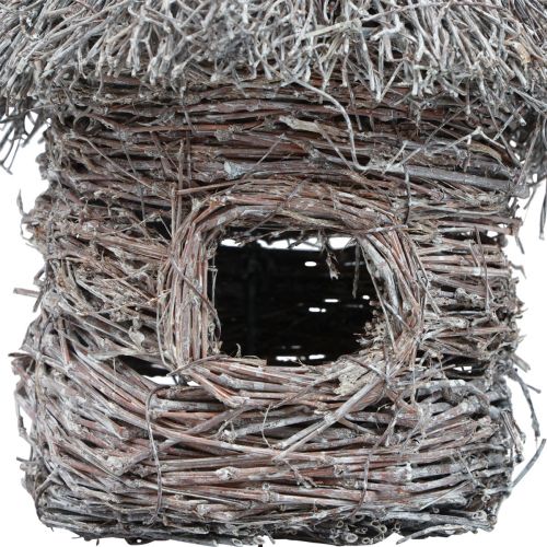 Floristik24 Dekoratyvinis paukščių namelis medinis metalinis dekoratyvinis namelis medyje Ø17cm H26cm
