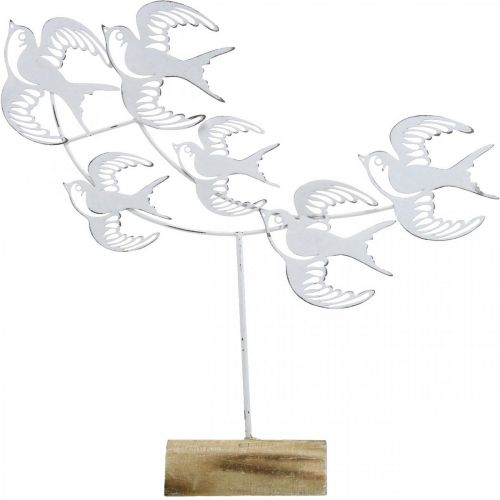 Floristik24 Kregždutės, stalo dekoracijos, paukščių dekoracijos Baltos, natūralios spalvos Shabby Chic A33.5cm P32.5cm