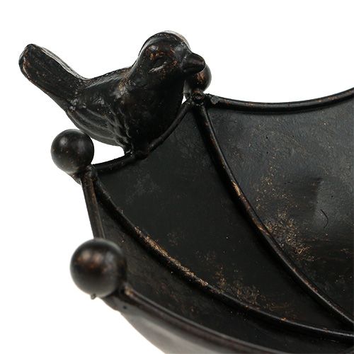 Floristik24 Lesinimo dubenėlis paukščiams skėtis tamsiai rudas 41cm