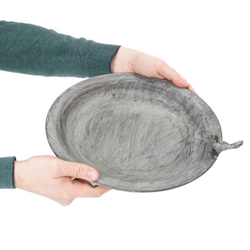 daiktų Dekoratyvinė paukščių girdykla su subtiliu lapų raštu vintažinio stiliaus, 74 cm