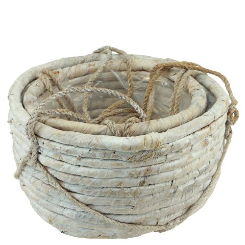 daiktų Krepšelis pakabinimui vandens hiacintas baltas 25/31cm rinkinys 2 vnt