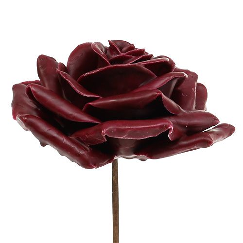 daiktų Vaškinė rožė tamsiai raudona Ø10cm 6vnt