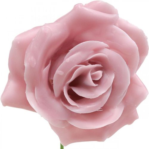 daiktų Vaško rožės deko rožės vaško rožinės spalvos Ø8cm 12vnt