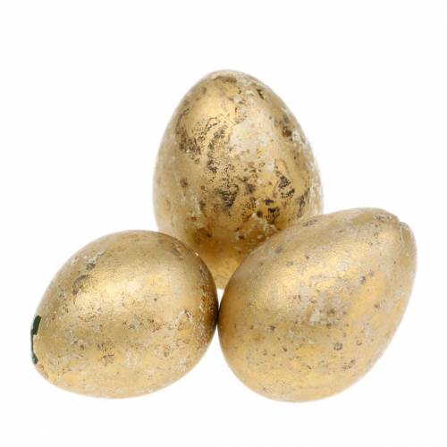 Putpelių kiaušinis kaip dekoracija tuščias auksas 3cm 50vnt