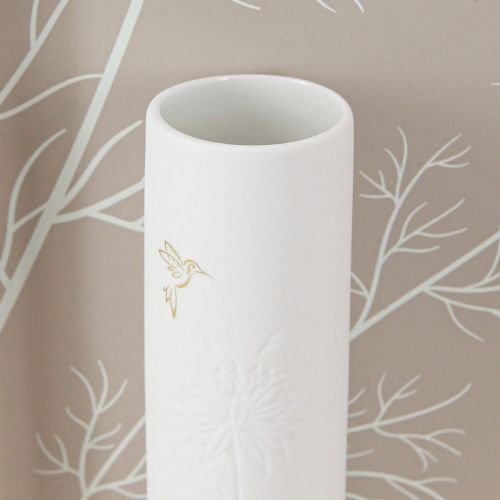 daiktų Sienų apdaila Freska Medienos Mini Vazos Keraminės Baltos H35cm