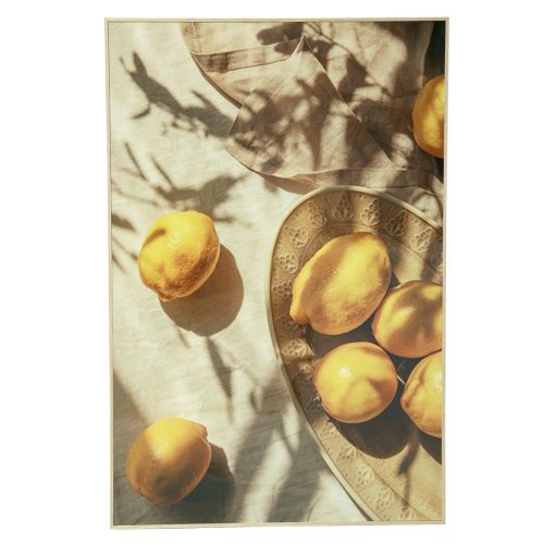 Sienų dekoravimo paveikslas su citrinomis vasaros dekoracija pakabinimui 40x60cm