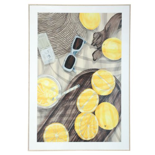 Floristik24 Sienų dekoravimo vasaros dekoracijos paveikslas su citrininiu limonadu 40x60cm