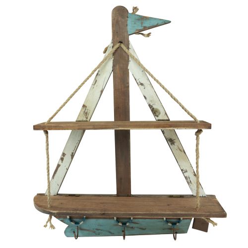 daiktų Sieninė lentyna laivo jūrinė dekoratyvinė medinė spinta 62×14cm H75cm