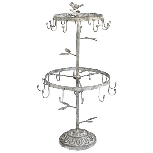 Floristik24 Gaminių laikiklis metalinis rūdžių pilkas dekoratyvinėms pakaboms Ø24cm H49cm