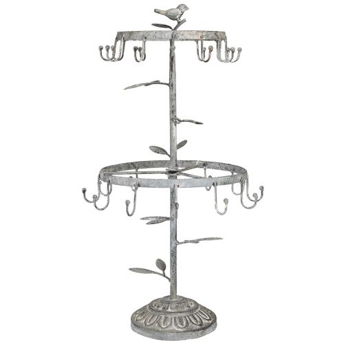 Floristik24 Gaminių laikiklis metalinis rūdžių pilkas dekoratyvinėms pakaboms Ø24cm H49cm