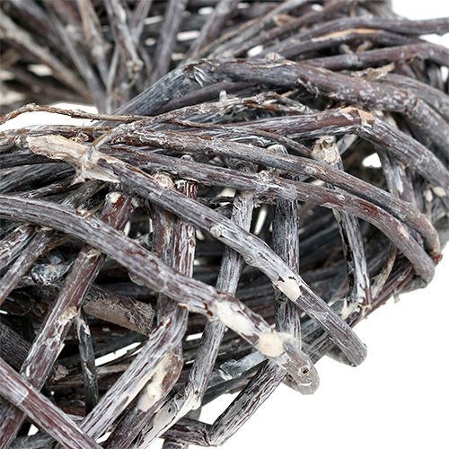 Floristik24 Gluosnių vainikas Ø28cm pilkas, skalbtas