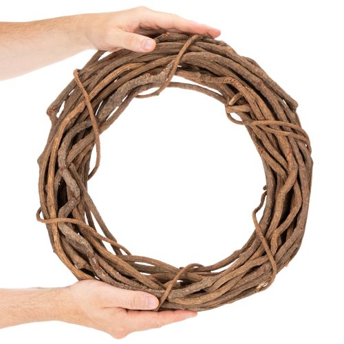 Natūralus gluosnio vainikas kaip amatų vainikas floristikai, 40 cm | Floristik24.lt