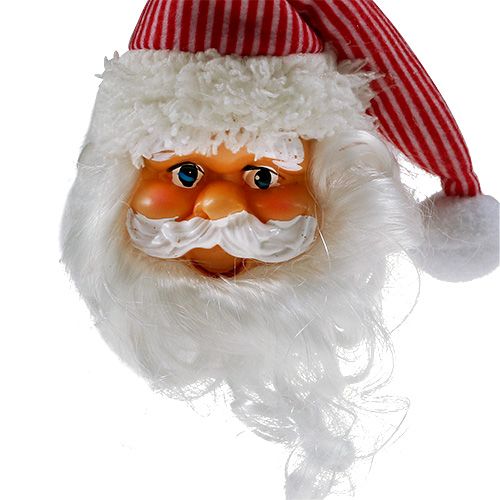 Floristik24 Kalėdinis pakabukas Kalėdų senelio galva 14cm, 20cm 2vnt