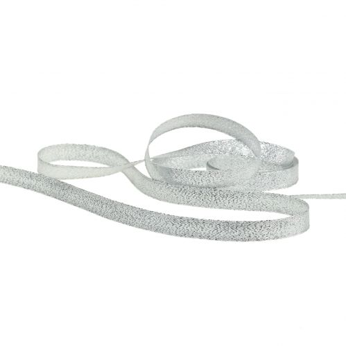 daiktų Kalėdinė juostelė lurex sidabrinė 10mm 50m