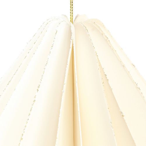 daiktų Popierinė eglutė pakabinimui balta 40cm 2vnt