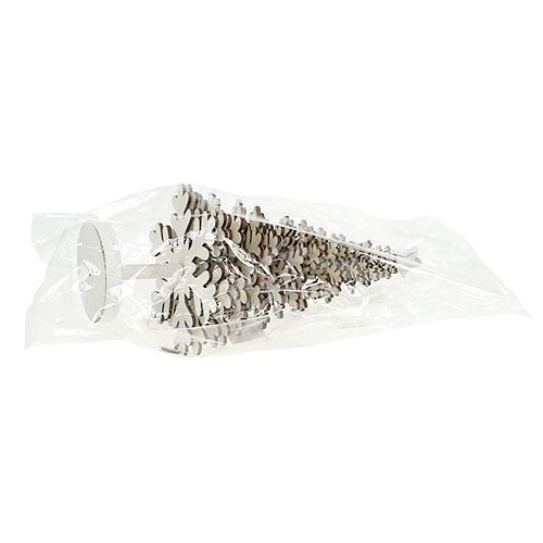 Floristik24 Eglutės snaigės baltos 25cm