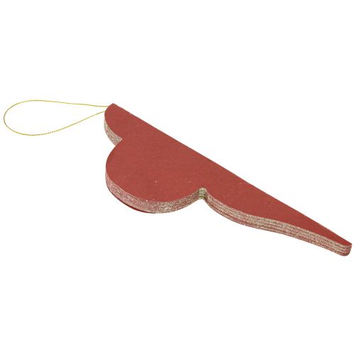 daiktų Eglutės papuošimai iš popieriaus Bordo 20cm 2vnt
