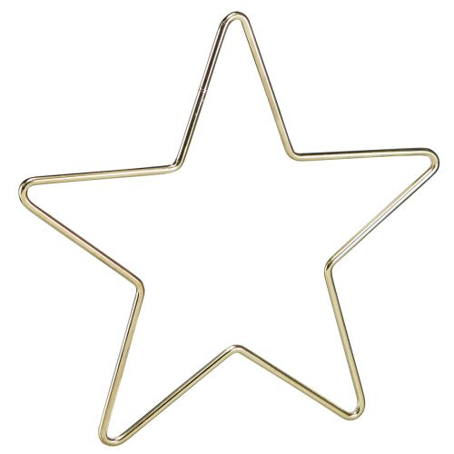 daiktų Kalėdų puošmena metalinis žvaigždžių pakabukas auksinis Ø15cm 6 vnt