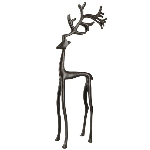 daiktų Kalėdinė puošmena šiaurės elnio puošmena metalinė ruda 15x9x53cm