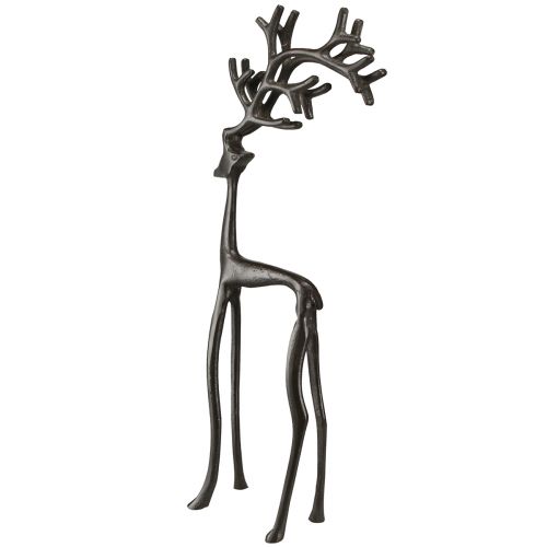 daiktų Kalėdinė puošmena šiaurės elnio puošmena metalinė ruda 15x9x53cm