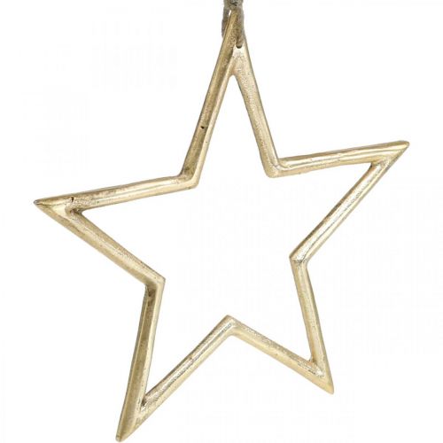 daiktų Kalėdinės dekoracijos žvaigždė, Advento puošmena, žvaigždės pakabukas Golden B24,5cm