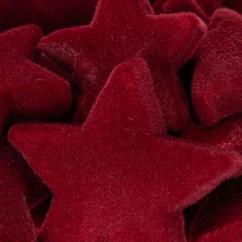 Kalėdinės dekoracijos, žvaigždės, Bordo spalvos, stalo dekoracija, 4-5 cm, 40 vnt. | Floristik24.lt