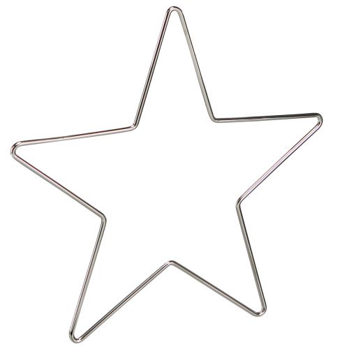 daiktų Kalėdinės dekoracijos žvaigždės pakabinimui metalinis sidabras 20cm 6 vnt