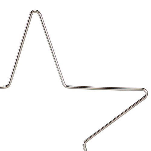 daiktų Kalėdinės dekoracijos žvaigždės pakabinimui metalinis sidabras 20cm 6 vnt
