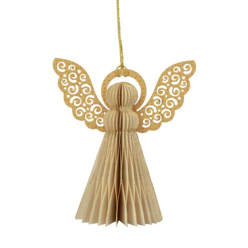 daiktų Popierinis angelas Kalėdinis angelas papuošimas popierinis kremas H12cm 4 vnt
