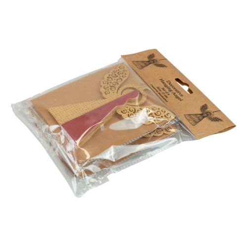 daiktų Popierinis angelas Kalėdų angelas dekoracija vynas raudonas rožinis H12cm 4vnt