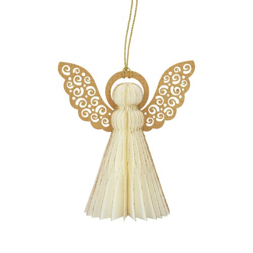 daiktų Popierinis angelas Kalėdinis angelas dekoravimo popierius baltas H12cm 4 vnt