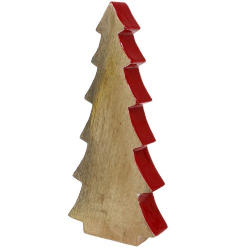 Kalėdinė puošmena eglutė raudona, gamta 28cm