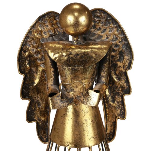 Floristik24 Kalėdų angelas Kalėdų, žvakidės metalinės auksinės antikvarinės išvaizdos 52cm