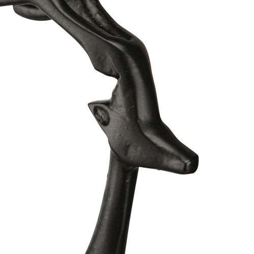 Floristik24 Kalėdinė šiaurės elnio puošmena metalinė juoda 17×8×38,5cm