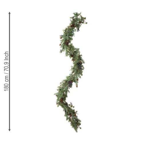daiktų Kalėdinė girlianda violetinė uogų girlianda dirbtinė 180 cm