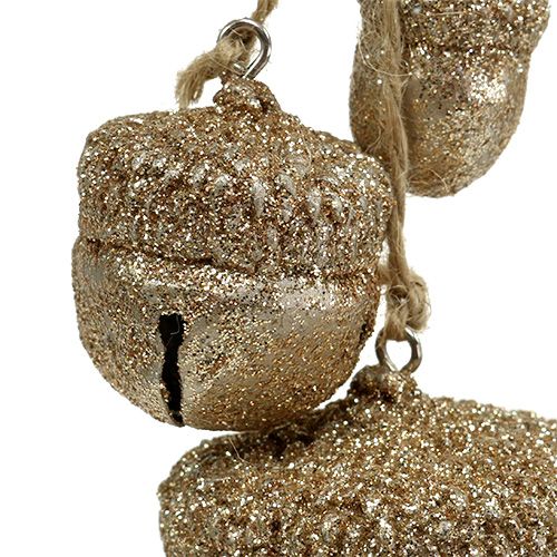 Floristik24 Dekoratyvinės kabyklos gilės 3cm-5cm šampanas L16cm 3vnt