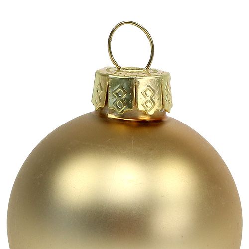 daiktų Kalėdinis rutulys 4cm auksinis blizgus/matinis stiklas 24 vnt