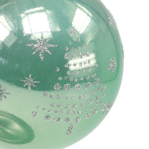 Floristik24 Kalėdinis rutulys su blizgučiu eukaliptu Ø8cm 6vnt